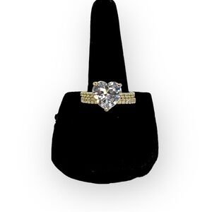 18K Gold-Filled Florence Heart Ring Set